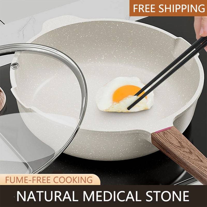 NonStick Pan Household Steak Fried Egg Frying Pan Smoke-Free Cooking Pot Crepe Artifact Pancake Frying Maker Kitchen Accessories