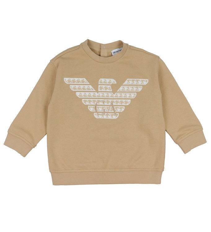 Emporio Armani Sweatshirt - Zenzero Chiaro m. Vit - Emporio Armani - 18 mån - Sweatshirt