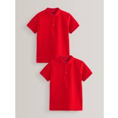 Next Kortærmede polo-skjorter i bomuld til skolebrug, 2 pakke (3-16år) - 5 år (110cm)