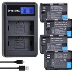 Batmax 2650 mah lp -e6 lpe 6 e6 batteri+ lcd dubbel usb -laddare för canon eos 5ds r 5d mark ii 5d mark iii 6d 7d 80d 90d eos 5ds r - 1 batteri