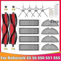 Reservedele til Xiaomi Roborock S5 S50 S5 Max S6 S6 Maxv S6 Pure E4 E5 Robotstøvsuger Hovedsidebørste Hepa-filter M