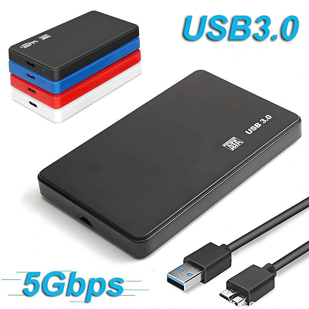 2.5 Inch USB 3.0 HDD Enclosure 5Gbps Speed External Hard Drive Case New High Speed Enclosure svart