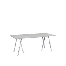 HAY - Loop Stand Table with Support Grey 180 x 87,5 cm - Matbord - Leif Jørgensen - Grå