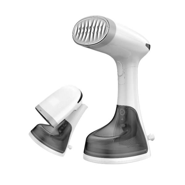 Foldbar håndholdt tøjdamper med europæisk stik, 3 dampindstillinger og 320 ml tank grey+white