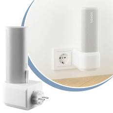 Cleverstation Halterung Steckdose - passend für Sonos Roam & Sonos Roam SL Lautsprecher Wandhalterung, Halterung Wand, Boxen Wandhalterung, Wandhalter Lautsprecher, Speaker Wall Mount (weiß)