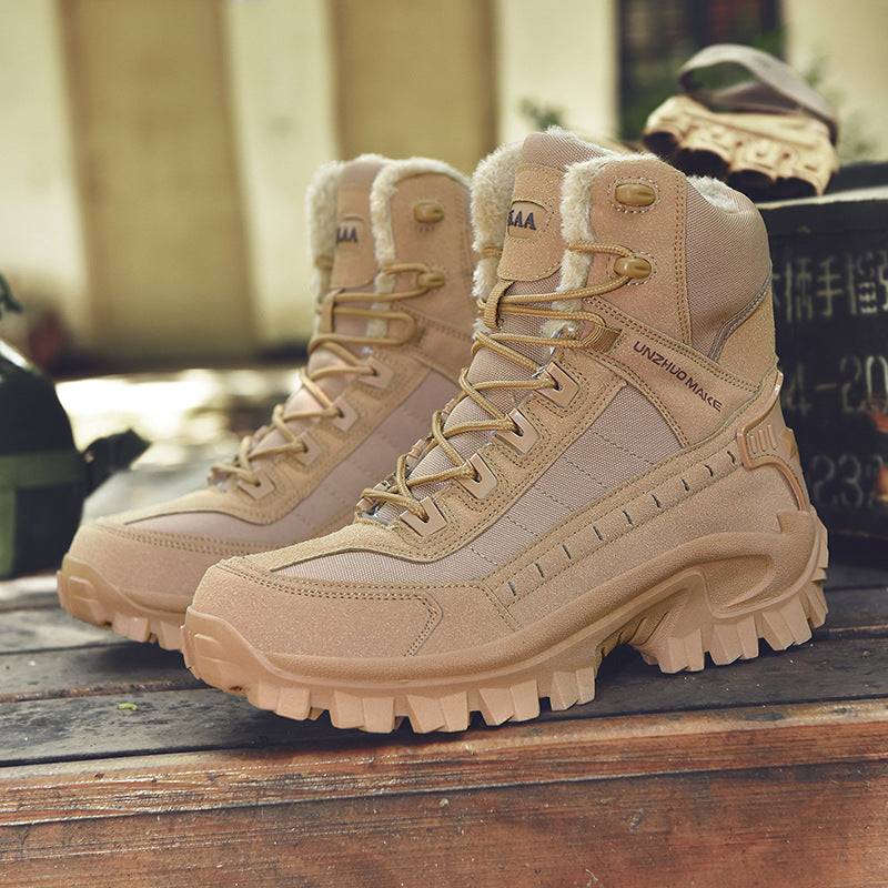 Men's Striders Winter Fleece-lined Warm Snow Striders for Men - Sand Color / 43