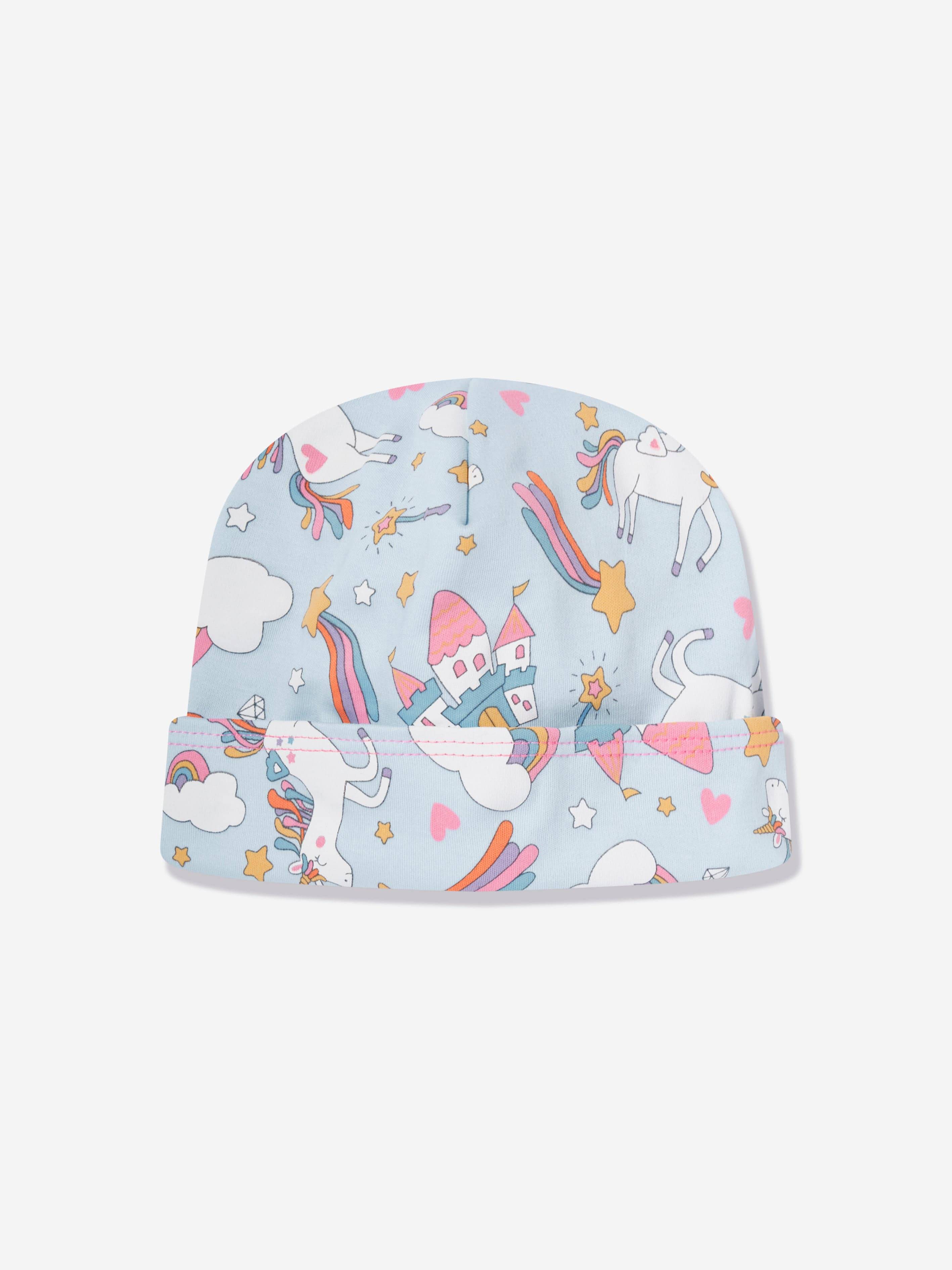 Magnolia Baby Baby Girls Dreamy Unicorns Hat in Blue - Blue / Premature (Premature)