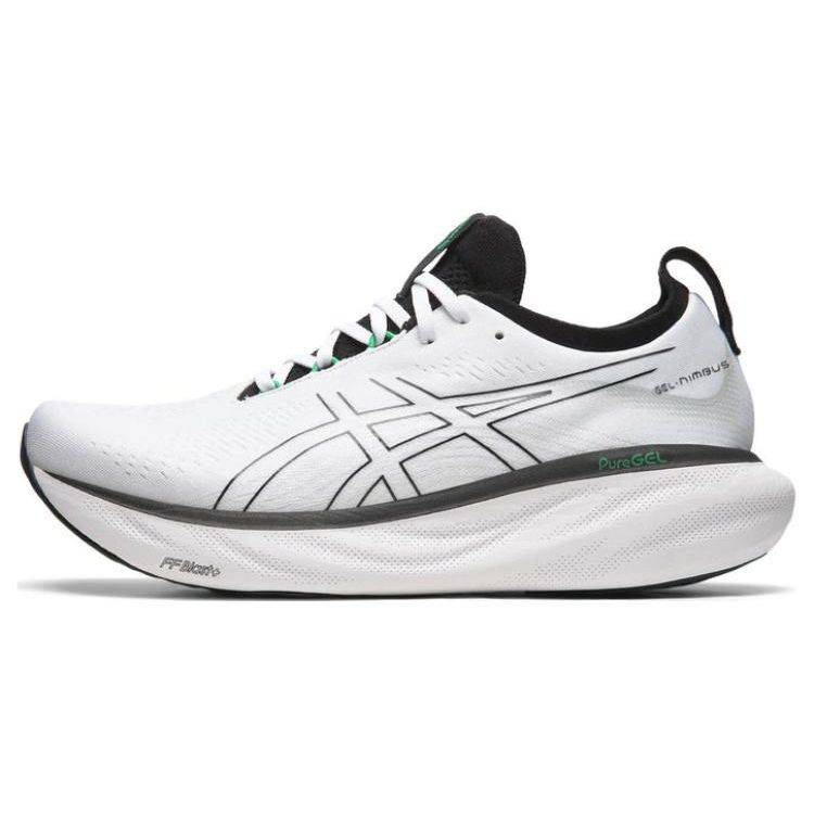 ASICS Gel Nimbus 25 Vit Svart Grön Herr Sneakers 1011B547-103 42.5
