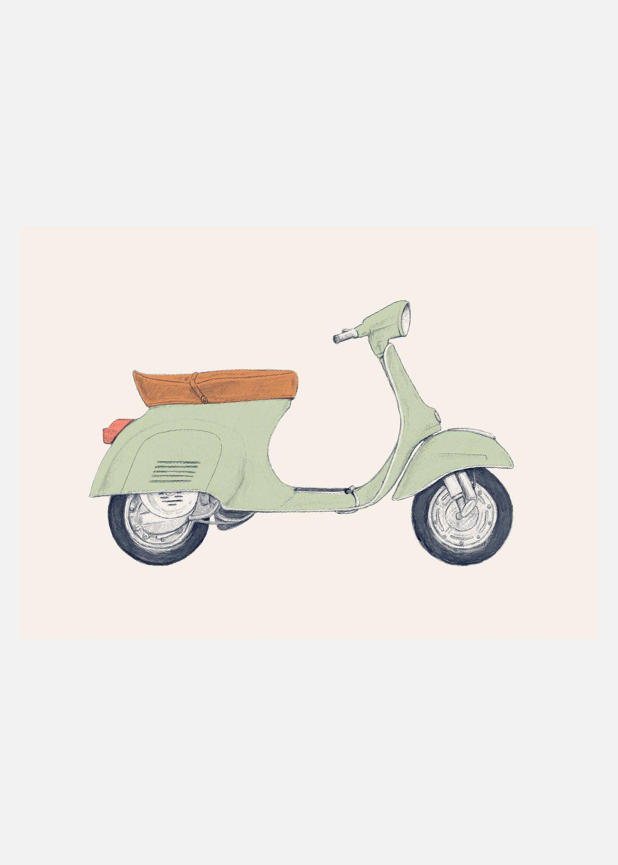 Vespa Print Canvastavla (50x70 cm)
