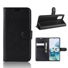 Samsung Galaxy S20 FE / S20 FE 5G - Classic læder cover / pung - Sort