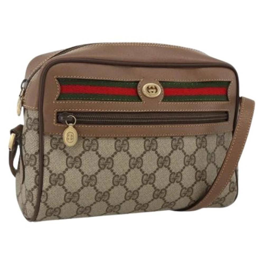 Gucci Vintage Pre-owned Vintage GG Canvas Skuldertaske - Vintage - Dame - Beige - ONE SIZE - Uld