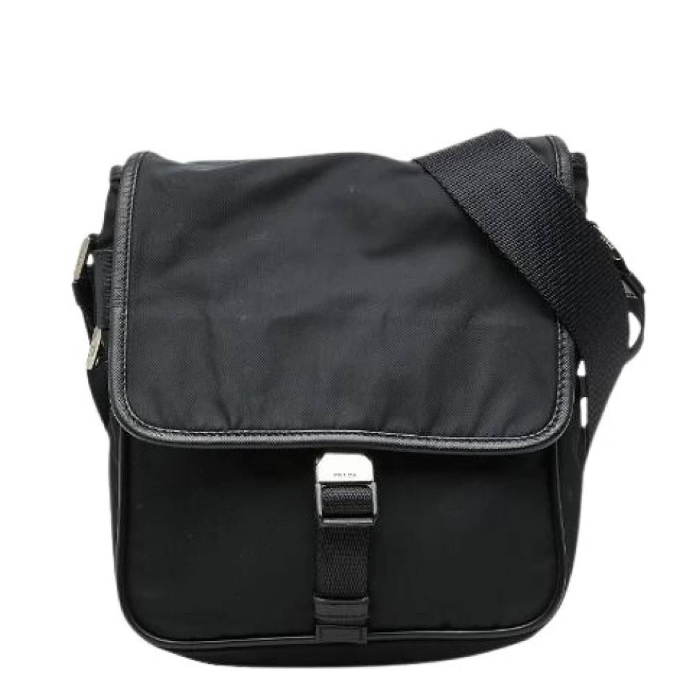 Prada Vintage Pre-owned Nylon Skuldertaske - Vintage - Dame - Sort - ONE SIZE - Uld