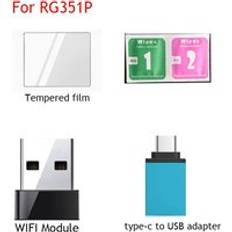Anbernic delar för rg350m/rg351p/rg350/rg350p/rg280v/rg280m universal påse glas skärmskydd hd kabel hdmi retro spel - För rg351p