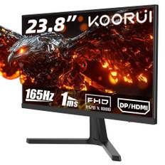 KOORUI Gaming Monitor 24 Inch Full HD VA Anti-Glare 1ms 165Hz FPS, DCI-P3 for RTS, AdaptiveSync Compatible, Tilt Adjustment, HDMI X2, DP, VESA, Blue L