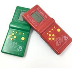 Klassiska tetris spel elektroniska spelare barn pedagogiska leksaker byggda -in 23 spel tegel spel tankar krig retro pussel leksak
