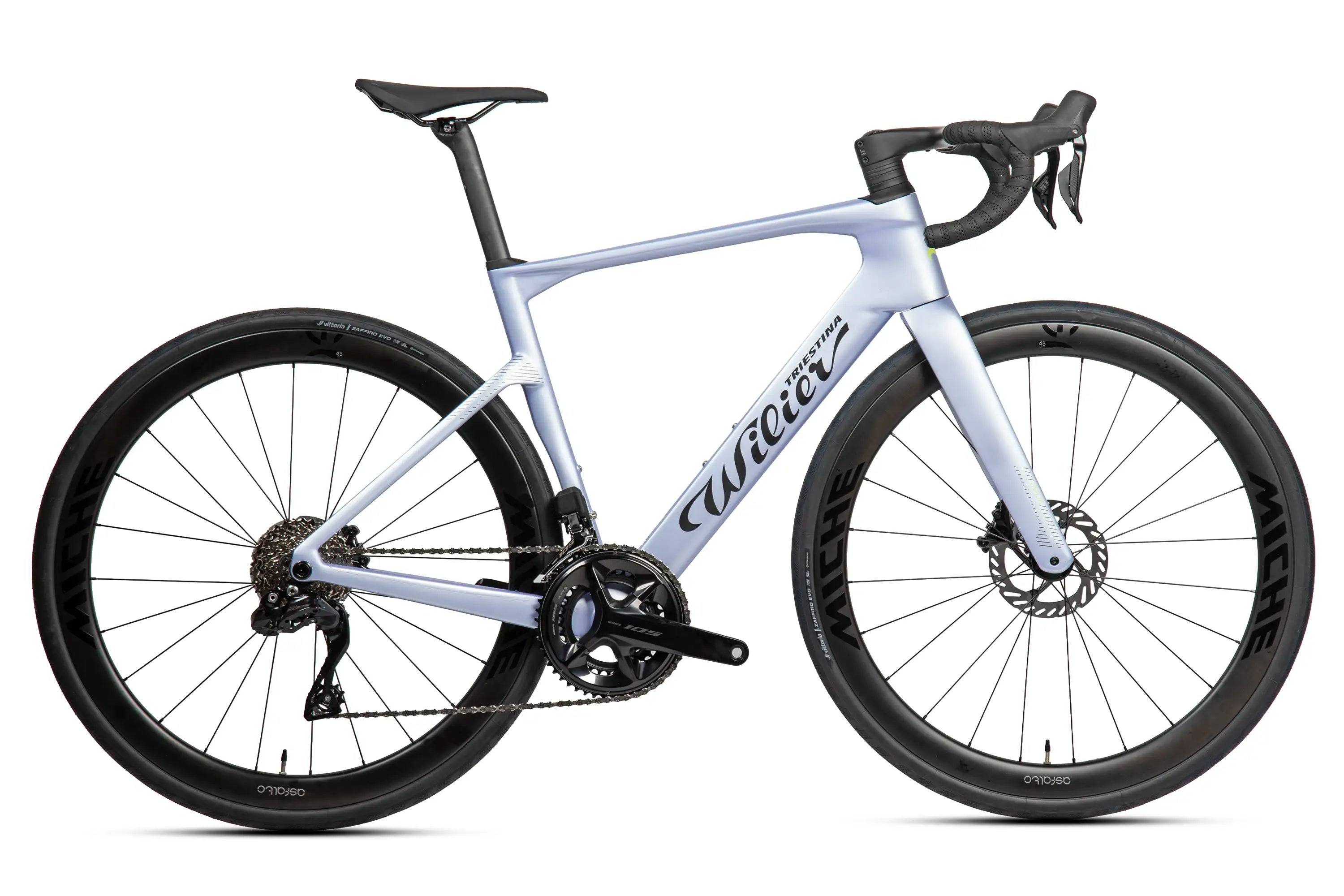 Wilier Rapida 2026 - Shimano 105 Di2 2x12sp - MICHE ASFALTO 45 CARBON - 153 / S / dusk grey (S)