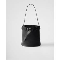 Prada Buckle leather bucket bag with belt
