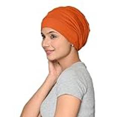 SAKUCHI Dam Chemo Bambu slouchy Snood Beanie turban huvudbonad hatt för cancerpatienter håravfall, kanelstång, L