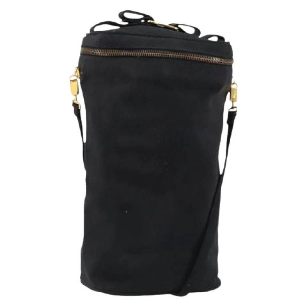 Salvatore Ferragamo Pre-owned Pre-owned Nylon Bucket Bag - Vintage - Dame - Sort - ONE SIZE - Nylon