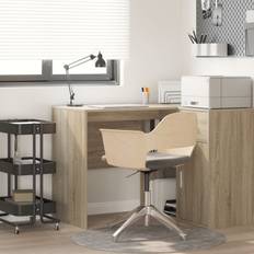 Skrivebord sonoma egetræ spånplade lille sonoma egetræ skrivebord