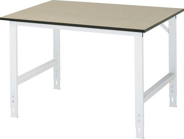 Arbetsbord Rickard, stativ 60 x 30 mm, MDF-skiva, BxD 1250 x 1000 mm,