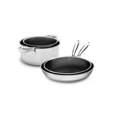 Onyx Cookware Køkkensæt i 4-dele | hybrid non-stick onyx cookware køkkensæt | onyxcoockware