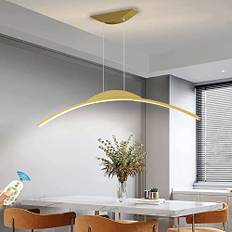 Lanekd lampa modern matbord, LED-pendellampa, dimbar, matsal, vardagsrum, kök, hängande lampa, 3 000 K–6 500 K med fjärrkontroll, hängande lampa, justerbar höjd, tak, hängande lampa