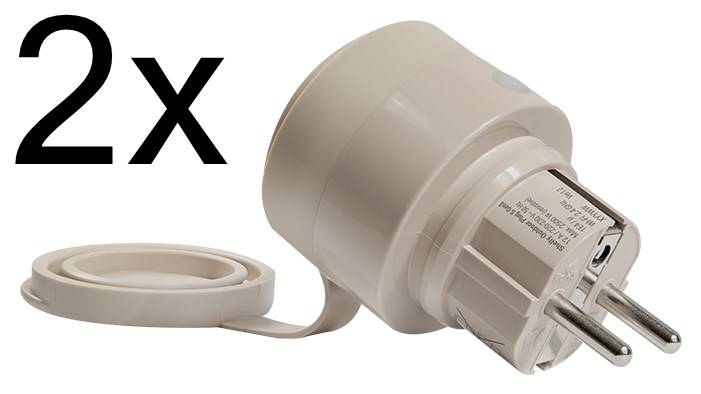 Shelly Outdoor Plug S Gen3 - 2 x Utomhuskontakt, effektmätning, WiFi, Matter