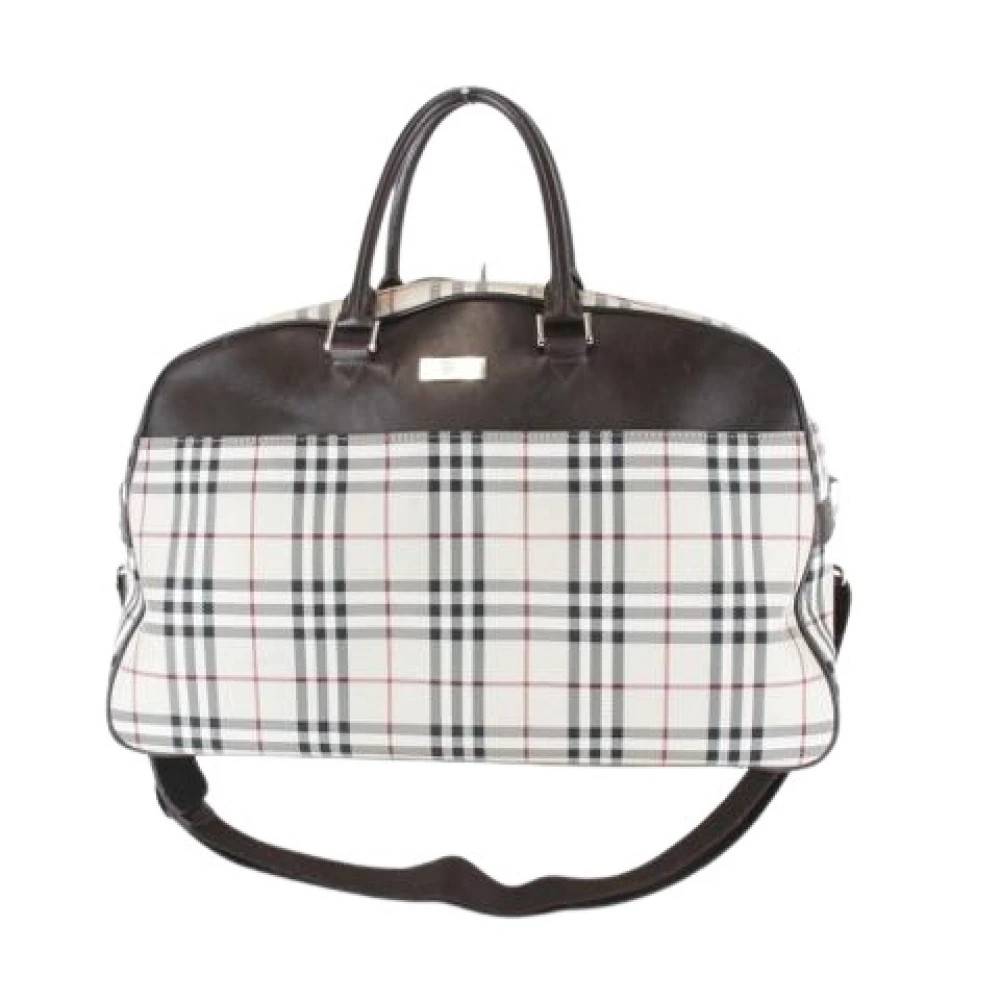 Burberry Vintage Pre-owned Canvas skuldertasker - Vintage - Dame - Beige - ONE SIZE - Uld