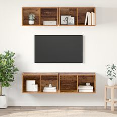 Vägg TV Skåp 4 pcs Gammalt trä 37 x 37 x 72 cm Konstruerat trä
