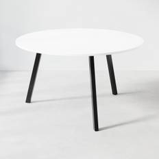Konferencebord Viggo - Rundt, Højde 90 cm, Diameter Ø160 cm, Bordplade Hvid, Understel Sort