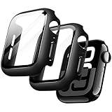 JETech Skal med Skärmskydd för Apple Watch Series 11/10 42mm, Övergripande Skyddande Case, Inbyggt Härdat Glasfilm Hög Känslighet, 2 Pack (Svart)