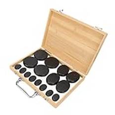 Hot Stone Massage Set, 16 Delar Hot Stone Med Heater Kit, Round Relaxation Dekompression Massage Stone Set, Home Spa Massage Stone, Avslappning, Healing, Smärtlindring(EU)