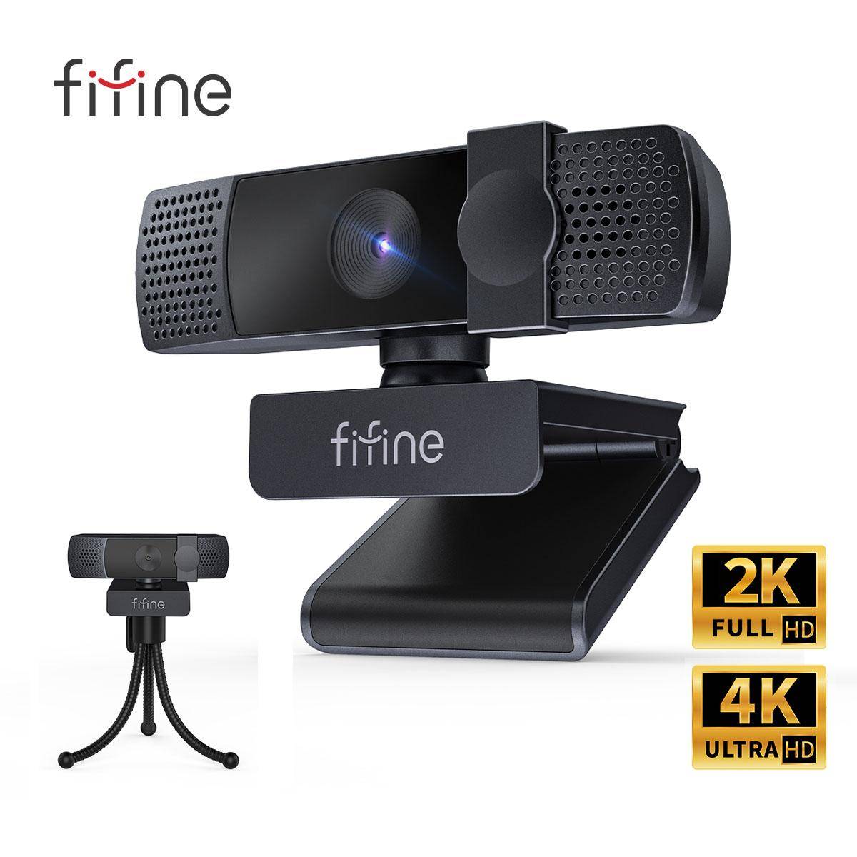 FIFINE 2K/4K USB-webbkamera med autofokus för YouTube, PC/Mac-kamera med sekretesskydd för spel/liveströmning/möten-K436/K438