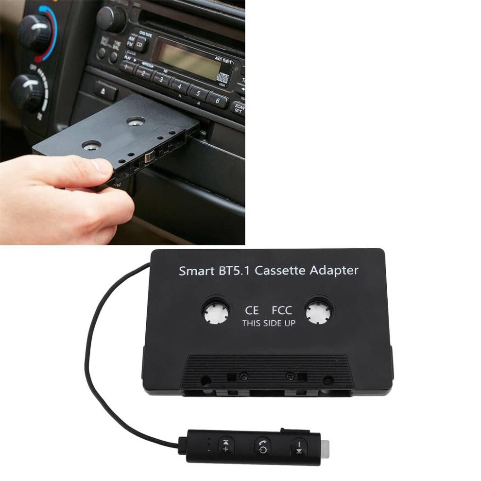 Bluetooth-kassettemodtager, DC5V, BT5.1, universel trådløs kassette-til-aux-adapter til biler og lastbiler med kassetteafspiller