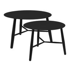 Vannes satsbord svart, Ø60/75 cm - Svart