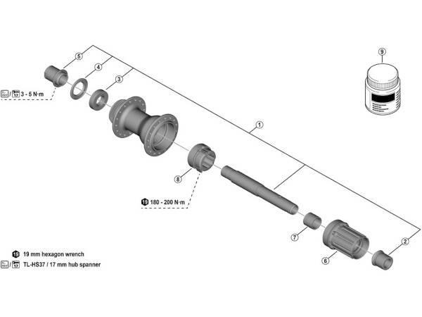Shimano låsemøtrik venstre til bagnav model FH-TC500