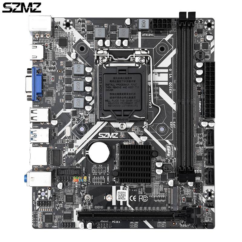JINGSHA H310 Chipset Moderkort LGA 1151 i6/i7/i8/i9 Processor CPU M.2 SATA3.0 USB3.0 Slot Desktop Moderkort Max 16GB RAM