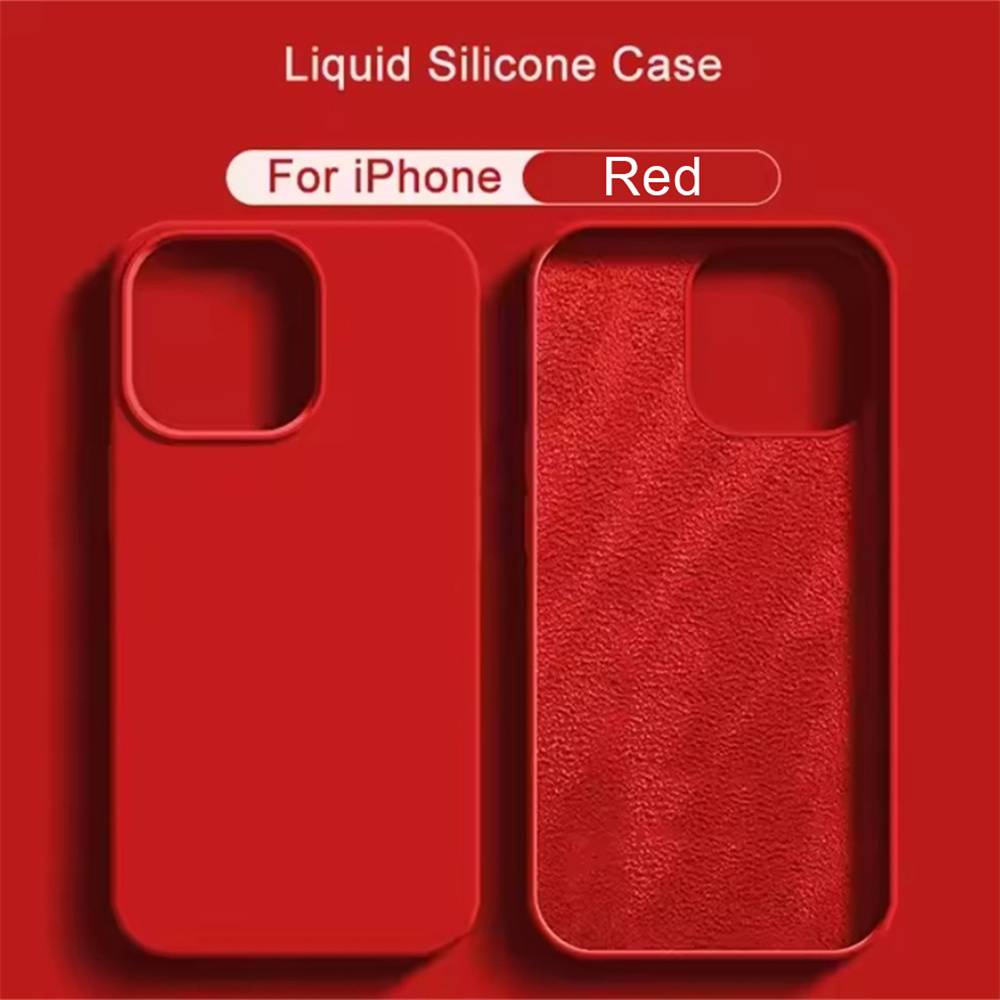 Soft Liquid Silicone Cases For Apple iPhone 16 11 12 13 14 15 Pro Max 14 15 16 PlusShockproof Bumper Cover Phone Accessories