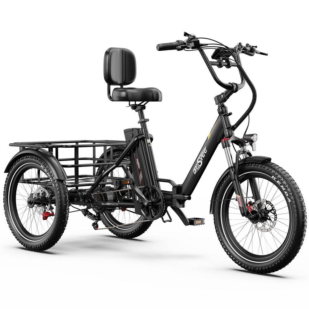 Elektrisk cykel Onesport OT30 Pro 20  500W Motor Vikbar Elektrisk Lastcykel Shimano 7-växlad Dubbel Skivbroms 48V 18AH Max Last 180Kg svart