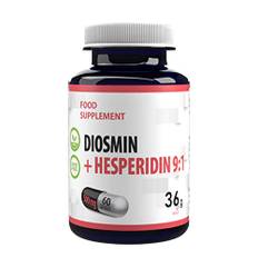 Diosmin Hesperidin 500mg 60 Vegane Kapseln, Laborgeprüft, Hochdosiert, Nicht GVO & Glutenfrei