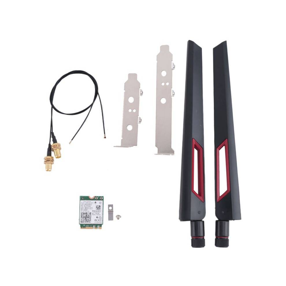 Wi-Fi 6E AX210 Wireless Card 2400Mbps 5.2 Desktop Kit 802.11Ax 2.4G/5Ghz/6Ghz AX210NGW,with 10DBi Antenna