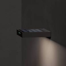 KLEWE LED-vägglampa ALA WALL, antracit, aluminium, IP65