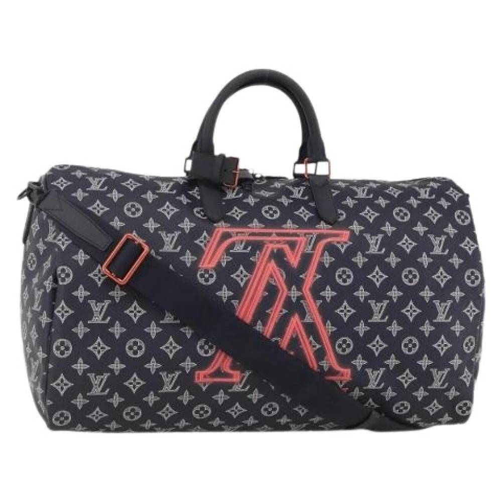 Louis Vuitton Vintage Pre-owned Monogram Boston Bag - Vintage - Dame - Blå - ONE SIZE - Uld