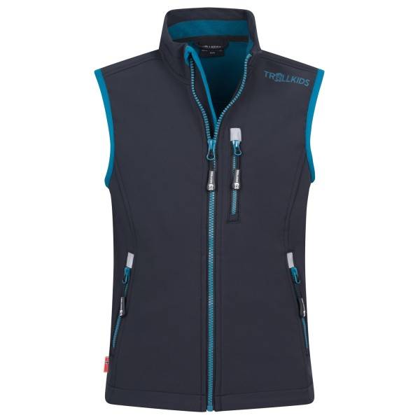 Trollkids Kid's Trollfjord Vest Softshellvest Børn størrelse 116 farve blå