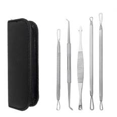 5pcs Pimple Acne Comedone Blackhead Blemish Extractor Remover Stainless Tool Kit
