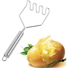 OBOSOE kartoffelpresse i rustfrit stål – køkkenredskab til kartoffelmos og grøntsager