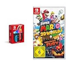 Nintendo Switch HW (OLED) w. NB/NR Joy-Con EUR & Nintendo Super Mario 3D World + Bowser's Fury Standard+DLC Allemand Nintendo Switch