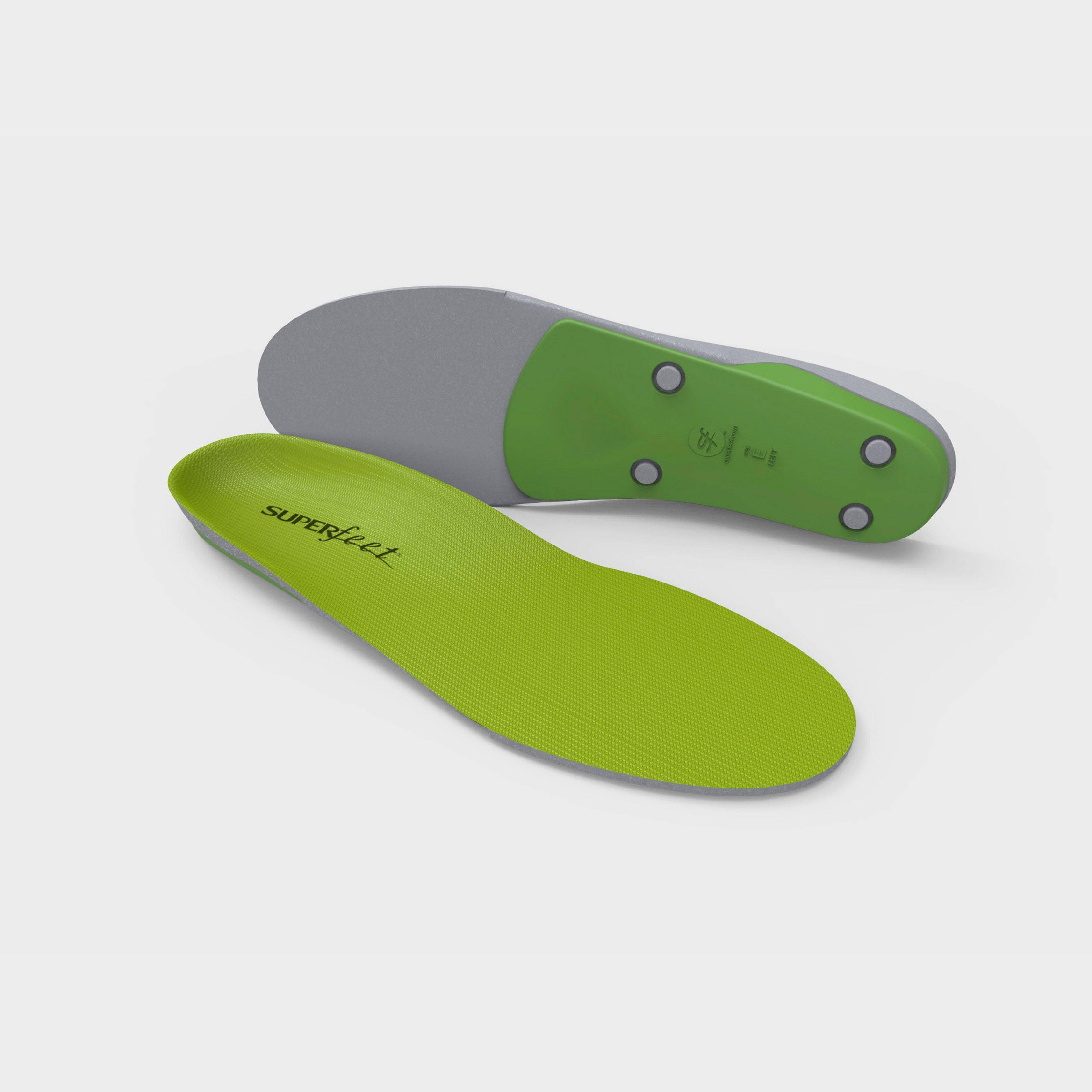 Superfeet All-Purpose Support High Arch Insoles, Green - 13-1.5