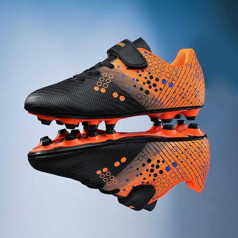 Barn Fotbollsskor Society FG/TF Skol Fotbollsskor Knoppar Gräs Sneakers Pojkar Flickor Utomhus Atletisk Träning Sportskor cm fluorescerande grön färg